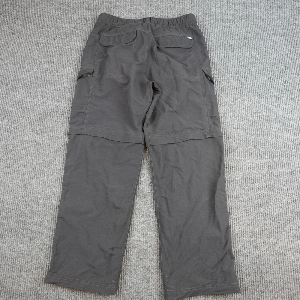 North Face Convertible Pants Mens Medium Gray Hiking Elastic Waist Hiking